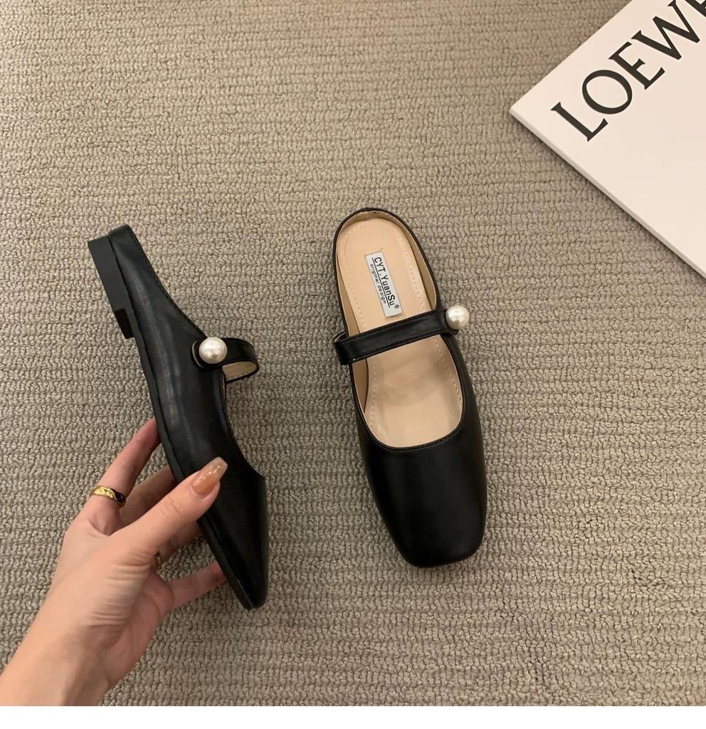 Mode Halbslipper Borken Schuhe für Damen 2024 Frühling Herbst Neue Designerin Lässige Mules Zehensandalen Damen