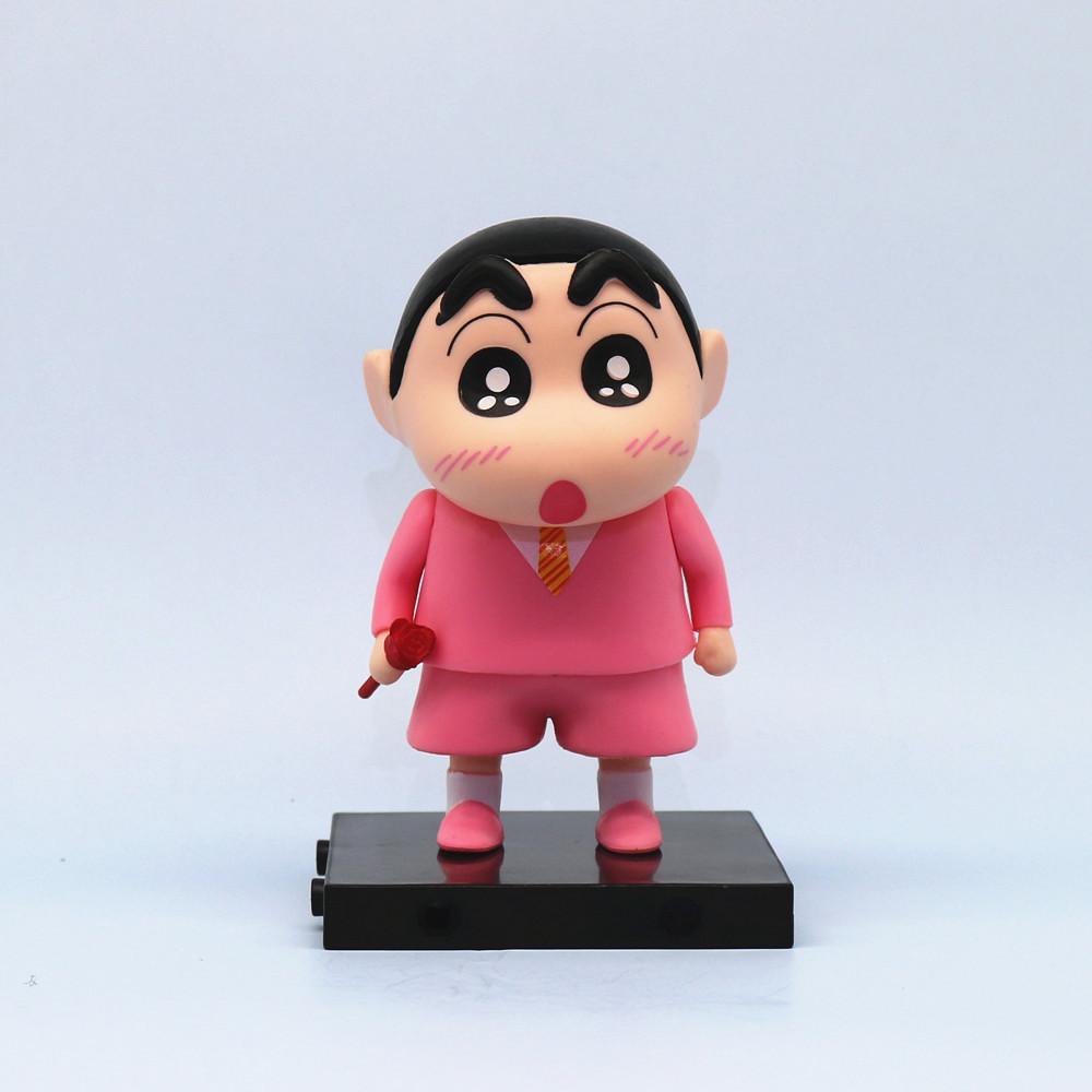 Shinchan Pvc Crayon 6 Pcs Mini Anime Model Toys Cake Decoration Cute Doll