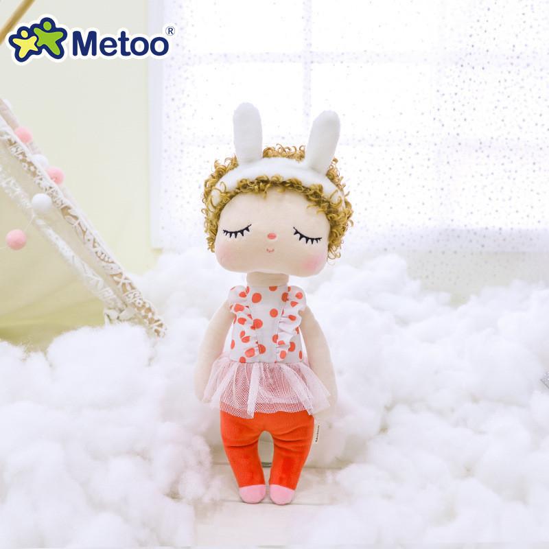 Adorable Metoo Angela Plush Doll With Curly Hair Crystal Super Soft Stuffed Toy For Girls