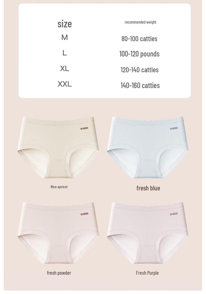 Langsha Women's 7A Antibacterial Seamless Cotton Briefs