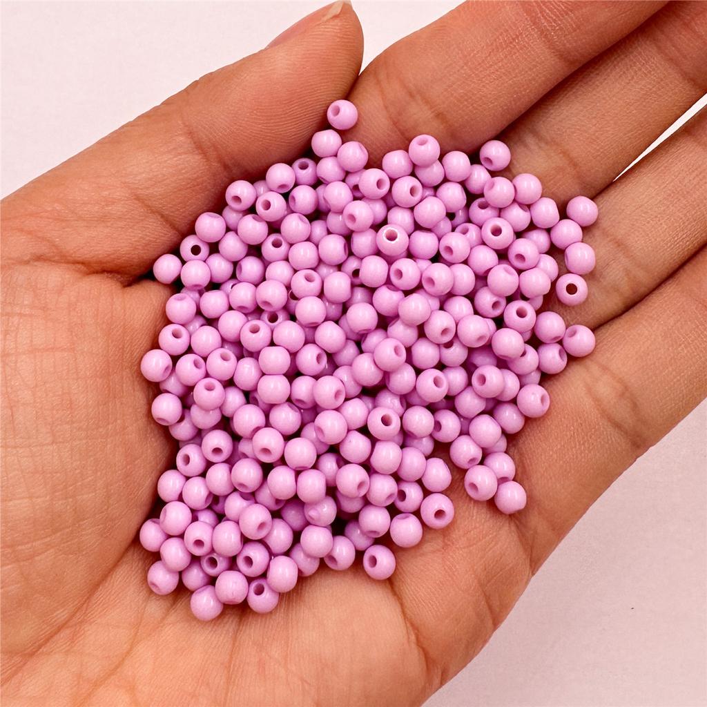 4mm 500PCS For Jewelry Making Findings Multicolor Acrylic Loose Beads Jewelry Accessories DIY Crafts Soild Color Handmade Material
