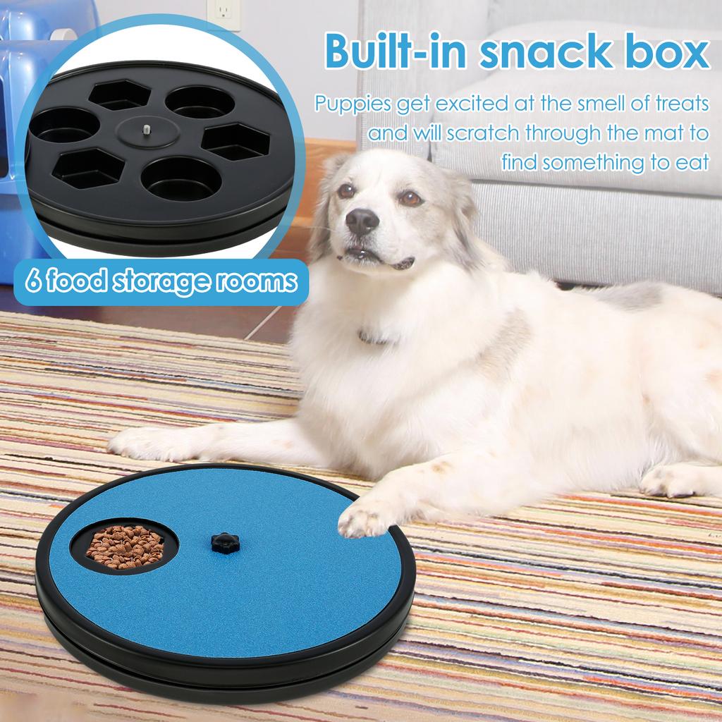 3-in-1 Multi-functional Dog Nail Scratch Pad for Nails Non-Slip Dog Scratch Board Interactive Dog Food Dispenser Plate for Dog