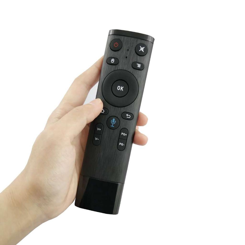 Souris aérienne 2.4G Contrôleur sans fil avec gyroscope et entrée vocale Télécommande, Récepteur USB 16 Touches Plug and Play pour