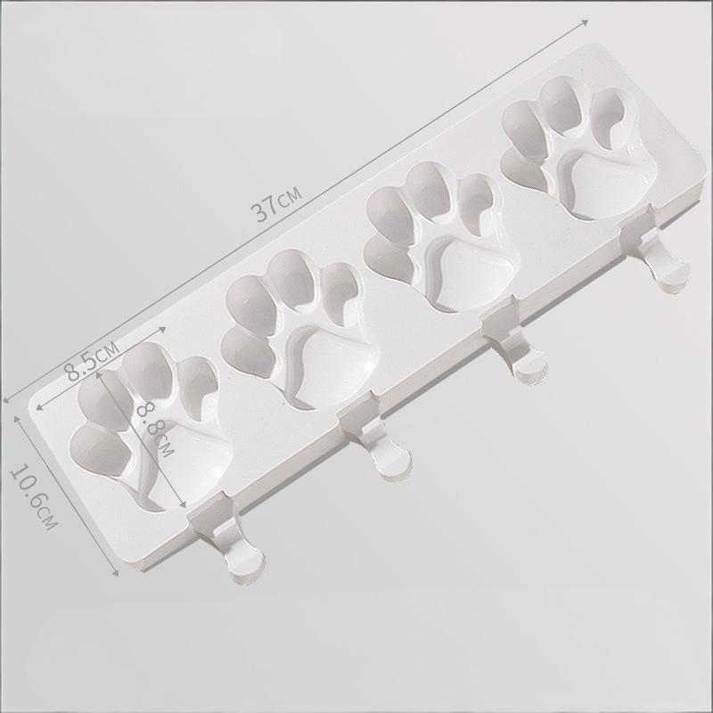 Stampo in Silicone per Gelato Fai da Te a Forma di Zampa di Cane Stampo per Cubetti di Ghiaccio Antiaderente Mousse Francese Stampo per Ghiaccioli Estivi Gadget da Cucina