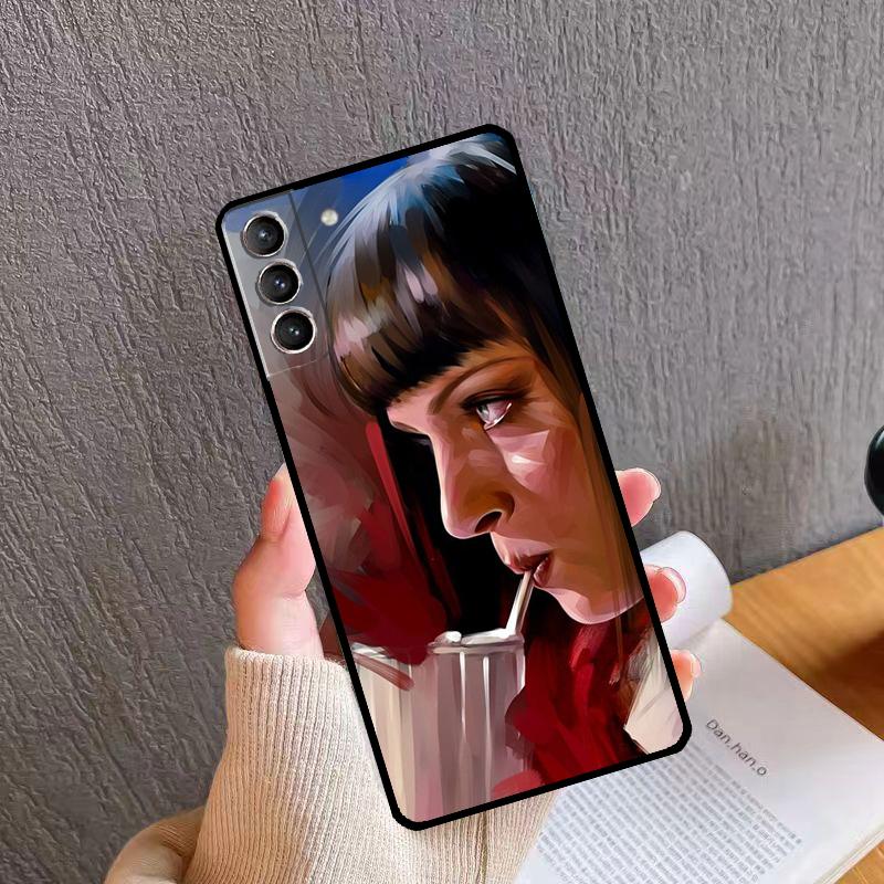 Pulp Fiction Movie Poster Phone Case For Samsung Galaxy S25 S26 Ultra S20 S21 S22 S23 S24 S10 Plus S24 FE S25 FE Cover