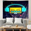 Geometry Dash Tapestry for Bedroom Aesthetic Classroom Tapestries Wall Hanging for Living Room Dorm Office,Ideal Creative Gift
