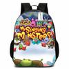 Zaino Scolastico per Bambini Ragazzi Ragazze - Carino Design Mostro Cartone Animato Tessuto Oxford Leggero Spallacci Imbottiti Traspiranti Grado