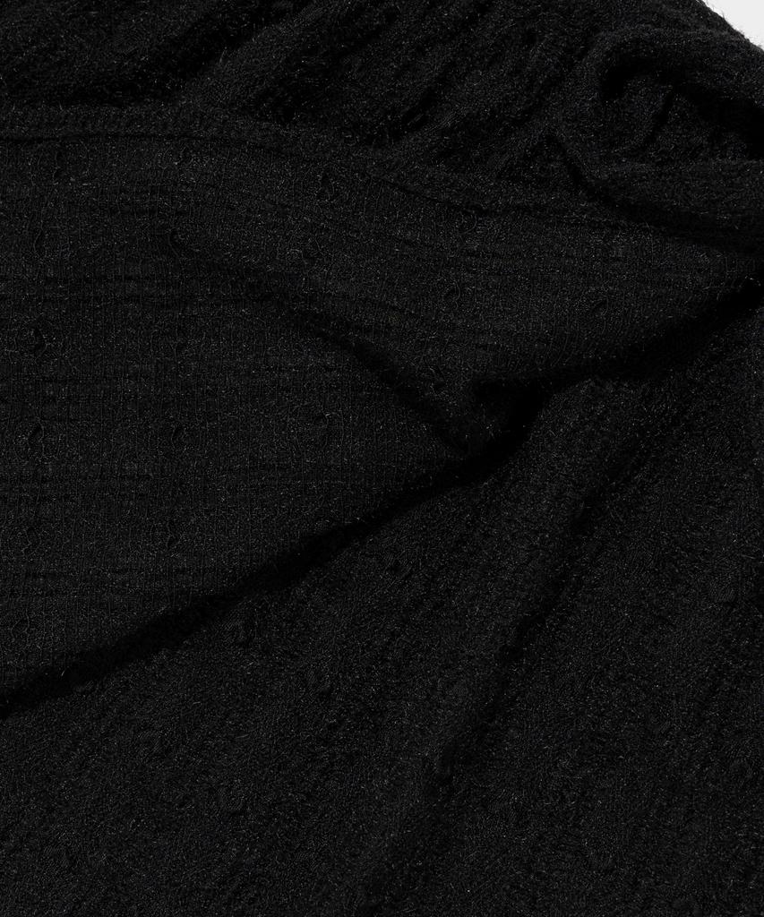 ROIDESROIS Shirred Layered Wrap Skirt (Black)