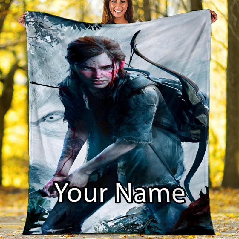 Custom Name Tomb Raider Theme Printed Blanket - Perfect for Couch, Bed, Travel & Outdoor Use | Machine Washable, Cozy & Durable.