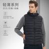 Herren Winter Kapuzen Baumwollweste Warme Gepolsterte Ärmellose Jacke Lockerer Schnitt Lässige Oberbekleidung Kalte Jahreszeit