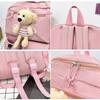 Student Backpack, Cute Little Bear Backpack, Large Capacity Junior High School Backpack, Durable Polyester Lining.zwq