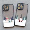 Cartoon Elk Santa Claus Tree Christmas Phone Case For iPhone 16 15 14 Plus Pro Max 13 11 12 Pro Max Mini X XR XS 7 8 Plus Cover