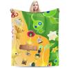 Funny Pikmin Game Plush Blanket Students Flannel Bedding Throws For Home Decor Super Warm Custom Quality Bedspread Gift Idea
