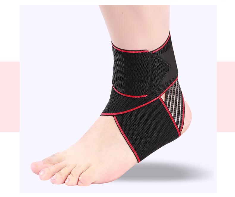 Unisex Black Ankle Support: Breathable, Lightweight Compression Wrap for Fitness & Anti-Sprain Protection
