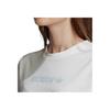 Adidas Originals Light Blue Logo Sports Short Sleeve T-Shirt Women Tops White FM2488