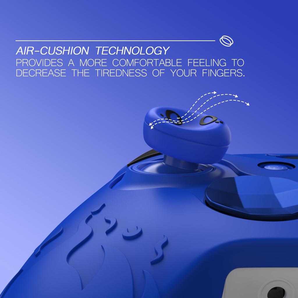 PlayVital Cute Demon Silicone Cover for Xbox Elite Wireless Controller Series Includes Thumb Grip Caps 2, (Blue)