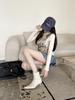 European and American temperament versatile and thin pointed thin heel short boots