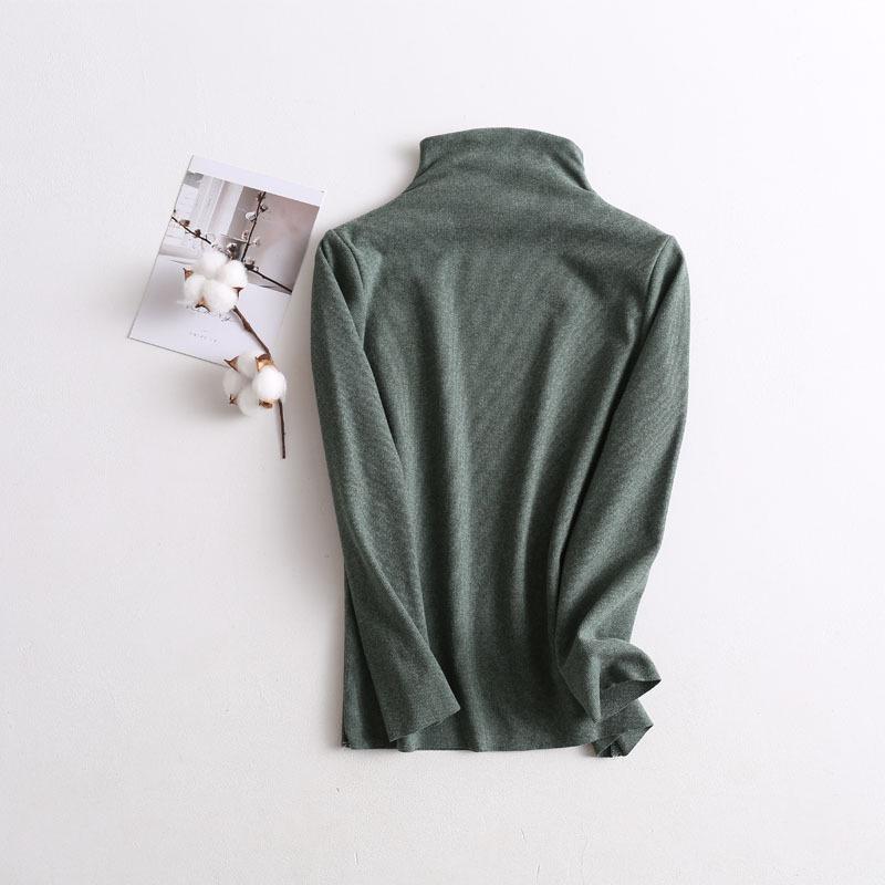 Dětské bezešvé kationtové německé sametové hřejivé tričko - střední límec, elastické, podzimní/zimní styl pro chlapce a dívky