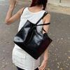 Women Tote Bag Luxury Shoulder Bag Girl School Class Underarm Bags Ladies Bucket Commuter Bag Pu Leather Backpack