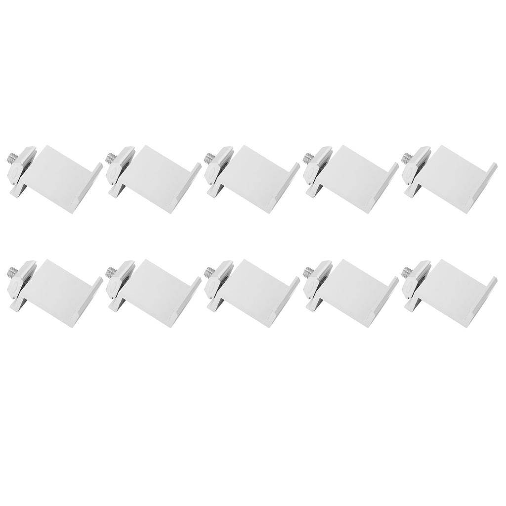 10Pcs PV Solar Panel End Clamp Aluminum Alloy Waterproof Photovoltaic Solar Panel Mounting Z Bracket Clamp