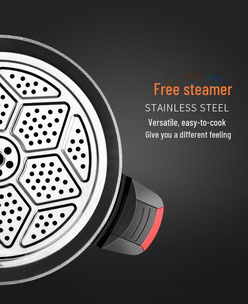 Maybale Multi-Functional Electric Cooking Pot: Micro-Pressure, Non-Stick, Medical Stone Frying Pan