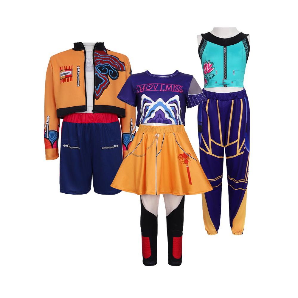 KPOP Demon Hunters Cosplay Costumes for Girls Zoey Mira Rumi Fantasy Roleplay Outfits Kpop Halloween Carnival Party Suits