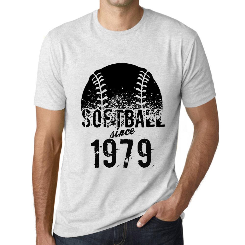 Men’s Vintage Tee Shirt Graphic T Shirt Softball Since 1979 Vintage White