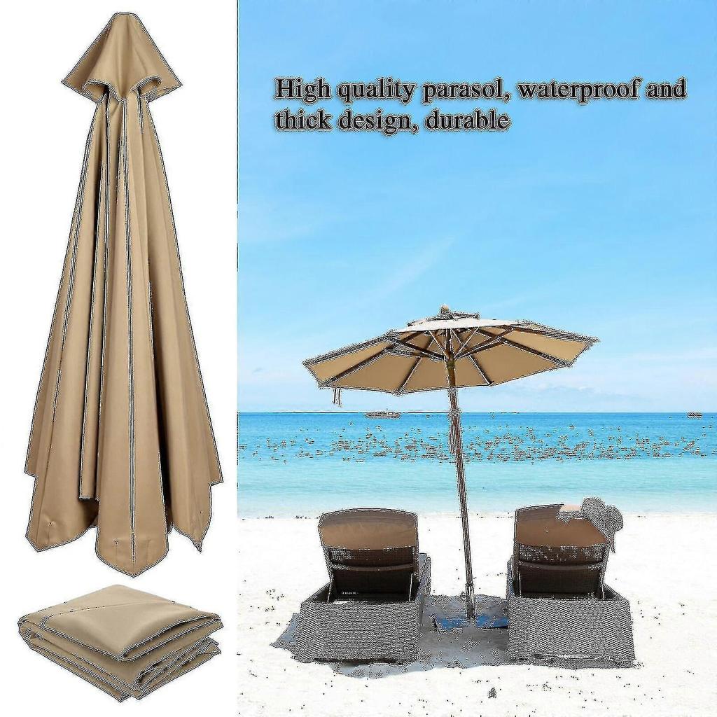 Wymienna Tkanina Pokrowiec na Daszek Parasola Ogrodowego Na 3m 6/8 Ramion Parasol Przeciwsłoneczny na Taras Oferta 50%