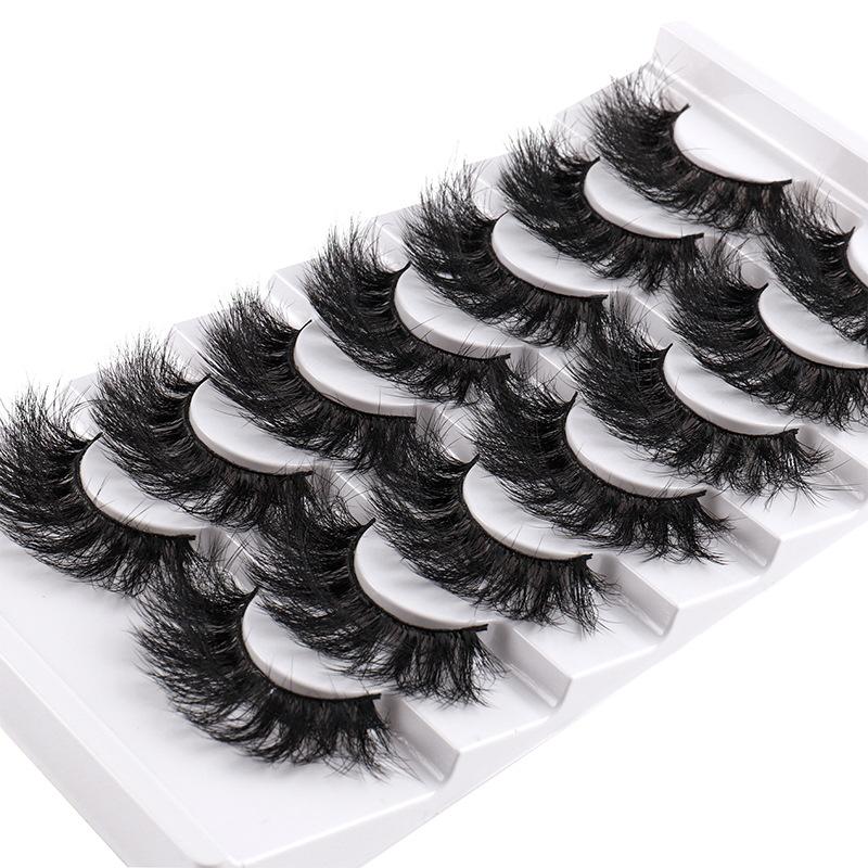 7 Pairs Of Fried Hair Imitation Mink False Eyelashes Messy Natural Thick Eyelashes