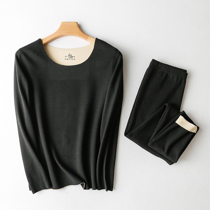 

150.00kg Dralon Bottoming Shirt Chubby Girl Extra Large Size Fall and Winter Women s Inner Stretch 200 plus Size Heattech Suit Black M (recommended 40.00 kg-50.00 kg