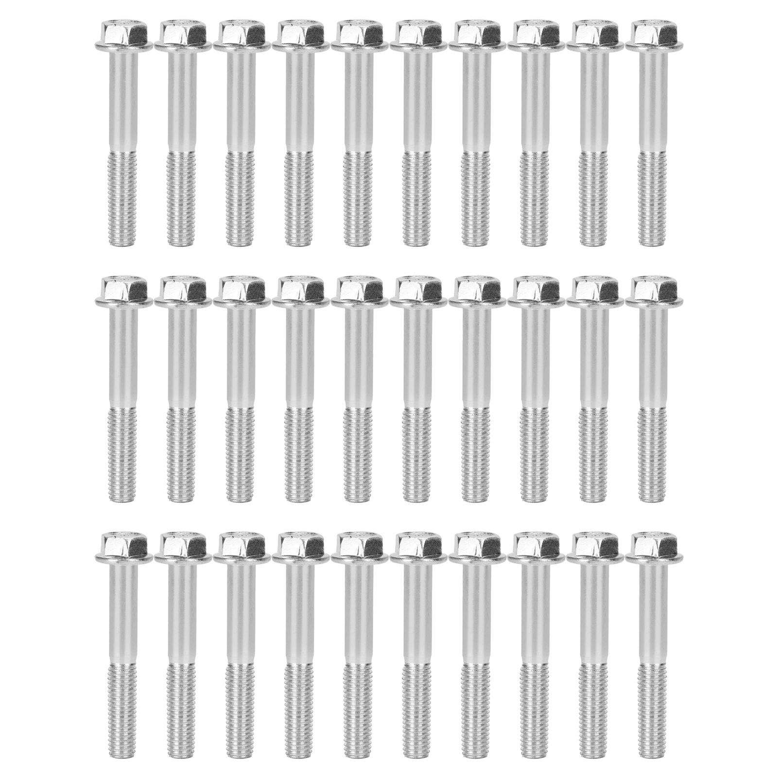 

30Pcs M8x55 Screws Cylinder Bolt Accessory for 168F 170F 2kw‑3kw Gasoline Generator