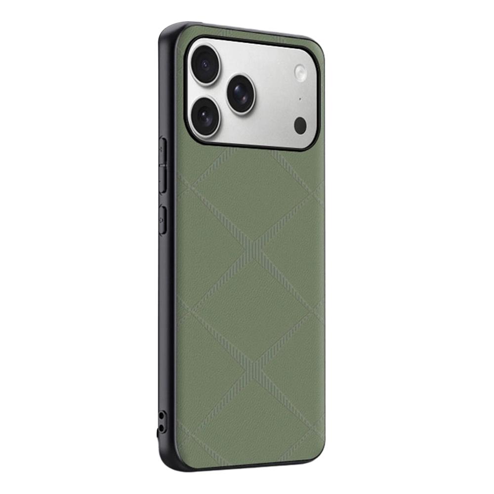 For iPhone 17 Pro Case X-Patterned TPU PU Leather PC Anti-Drop Phone Cover