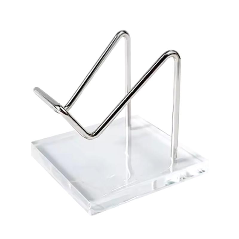 

Металлическая подставка для минералов с акриловым основанием для подставки для хрустальных украшений, каменная полка