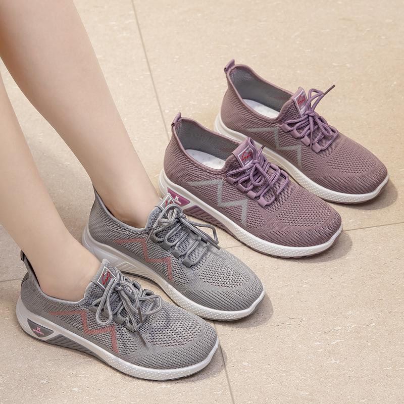 Casual Breathable Sports Running Shoes for Women, Low Top, Breathable and Comfortable