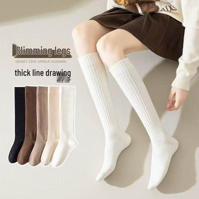 Damen Geruchsresistente Overknee Japanische Melard Schlankheits-Kompressionssocken für Herbst/Winter