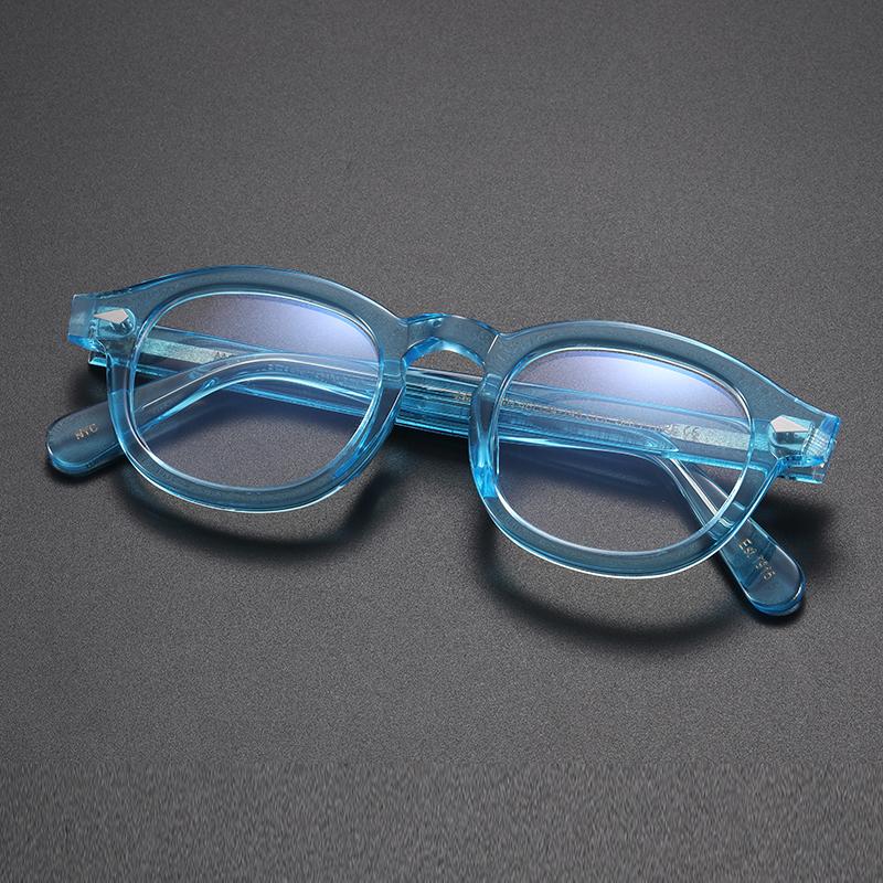 

Johnny Depp Anti Blue Light Glasses Man Lemtosh Eyeglasses Woman Vintage Acetate Frame Luxury Brand Computer Phone Goggles Middle No Box небесно-голубой
