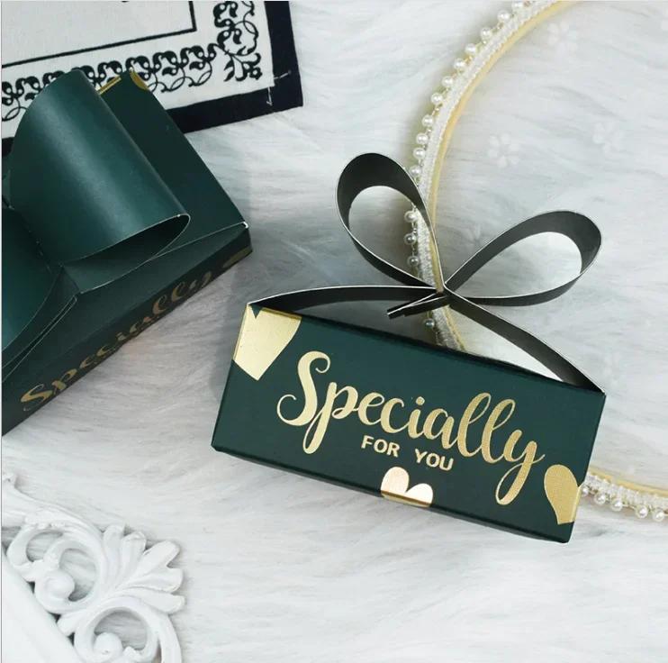 10Pcs Bow Paper Box As Soap Cookie Candy Little Gift Packaging Christmas Wedding Favors Cookies Decoration Candy Gift Bag