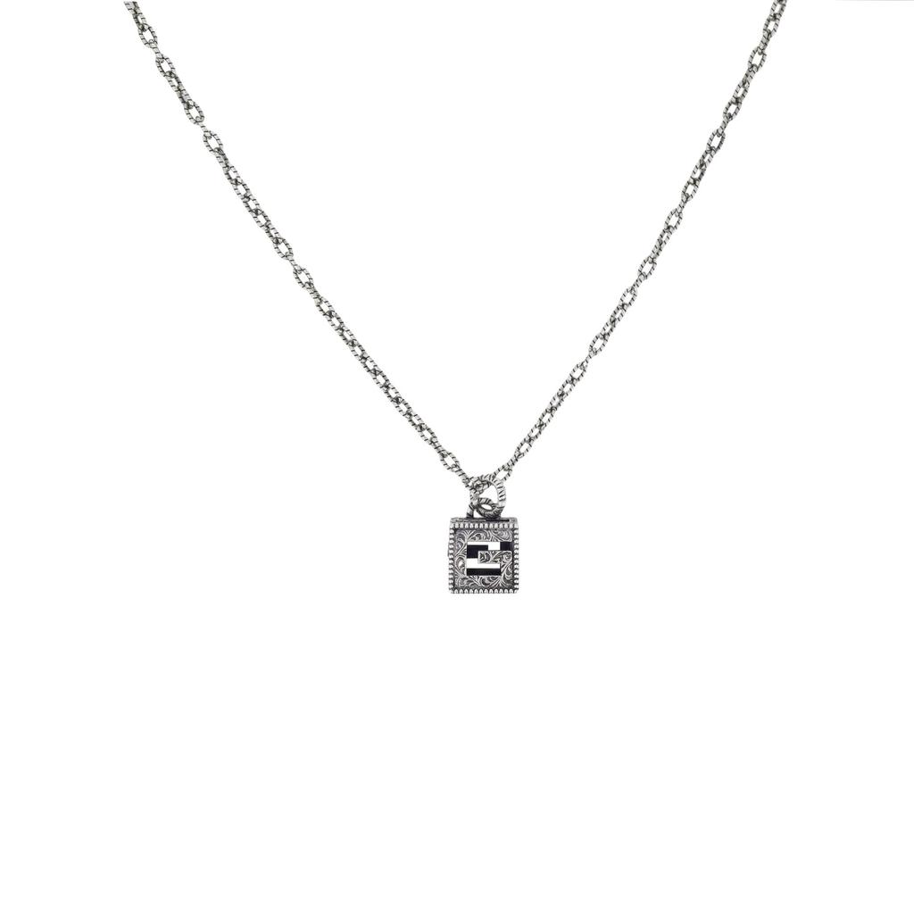 GUCCI Square G 925 Sterling Silver Necklaces Unisex Silver 552768-J8400-0811
