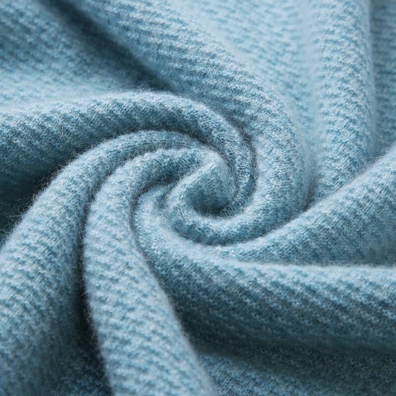 Zhaojun Women's Round Neck Color Block Pure Cashmere Sweater