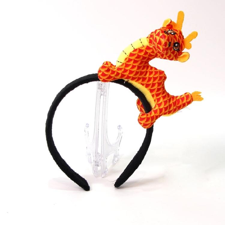 Plush Loong Headband Cute Dragon Headwear Costume Accessory for Parties