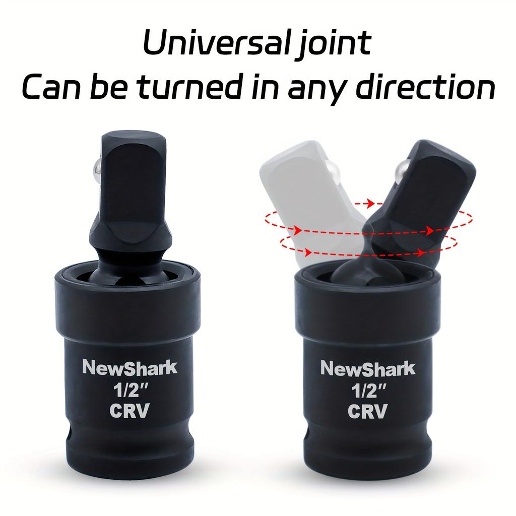 1/2 Inch Drive Socket Set,28 Piece Impact Socket Set,CR-V,Includes Universal Joints and Impact Extension Bars,T-head Breaker Bar