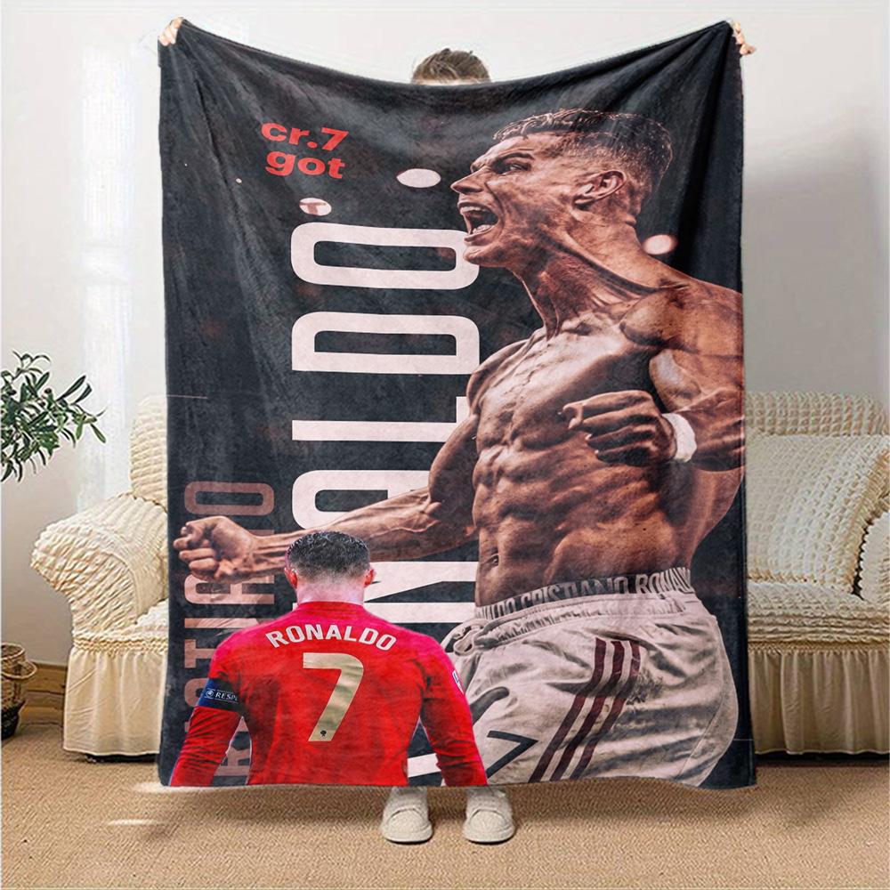Cristiano Ronaldo Celebration Blanket Durable Comfort Perfect for Couch Seaside Livingroom Four Seasons Multipurpose Digital Print
