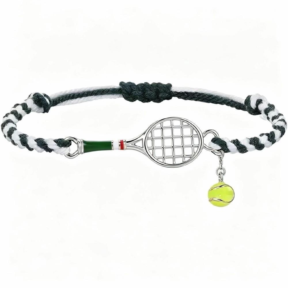Lightweight Sporty Necklace Handwoven Couple Hand Chain Fashion Tennis Racket Bracelet Unisex