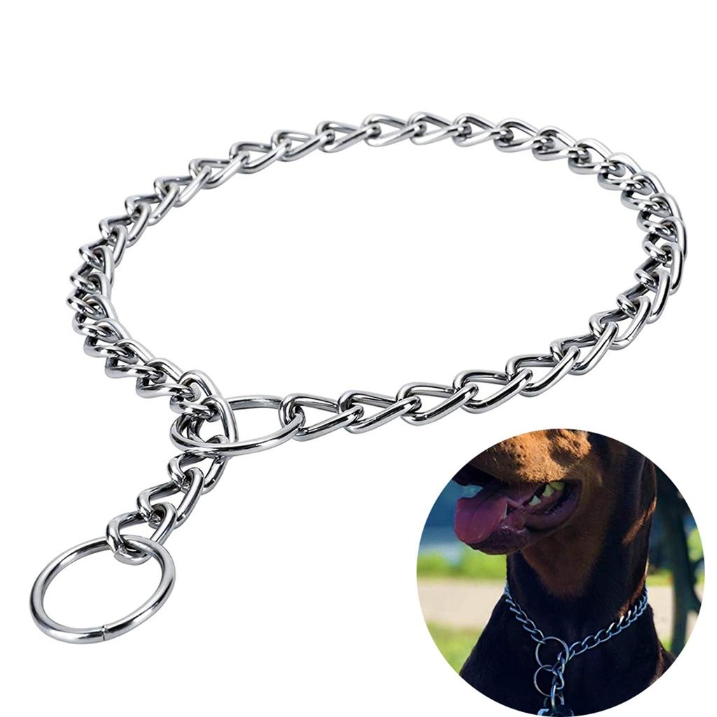 Dog Training Collar Chain Slider Collar Suitable For Small Medium And Large Dogs