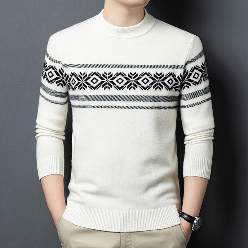 Firstview Men s 100% Merino Wool Heavy-Gauge Crew Neck Sweater 2XL