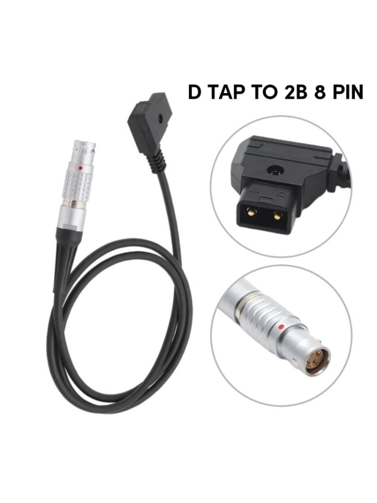 D Tap to 2B 8 Pin Female Power Cable for  Amira LF Camera Battery Conversion Cable Accessories 60cm