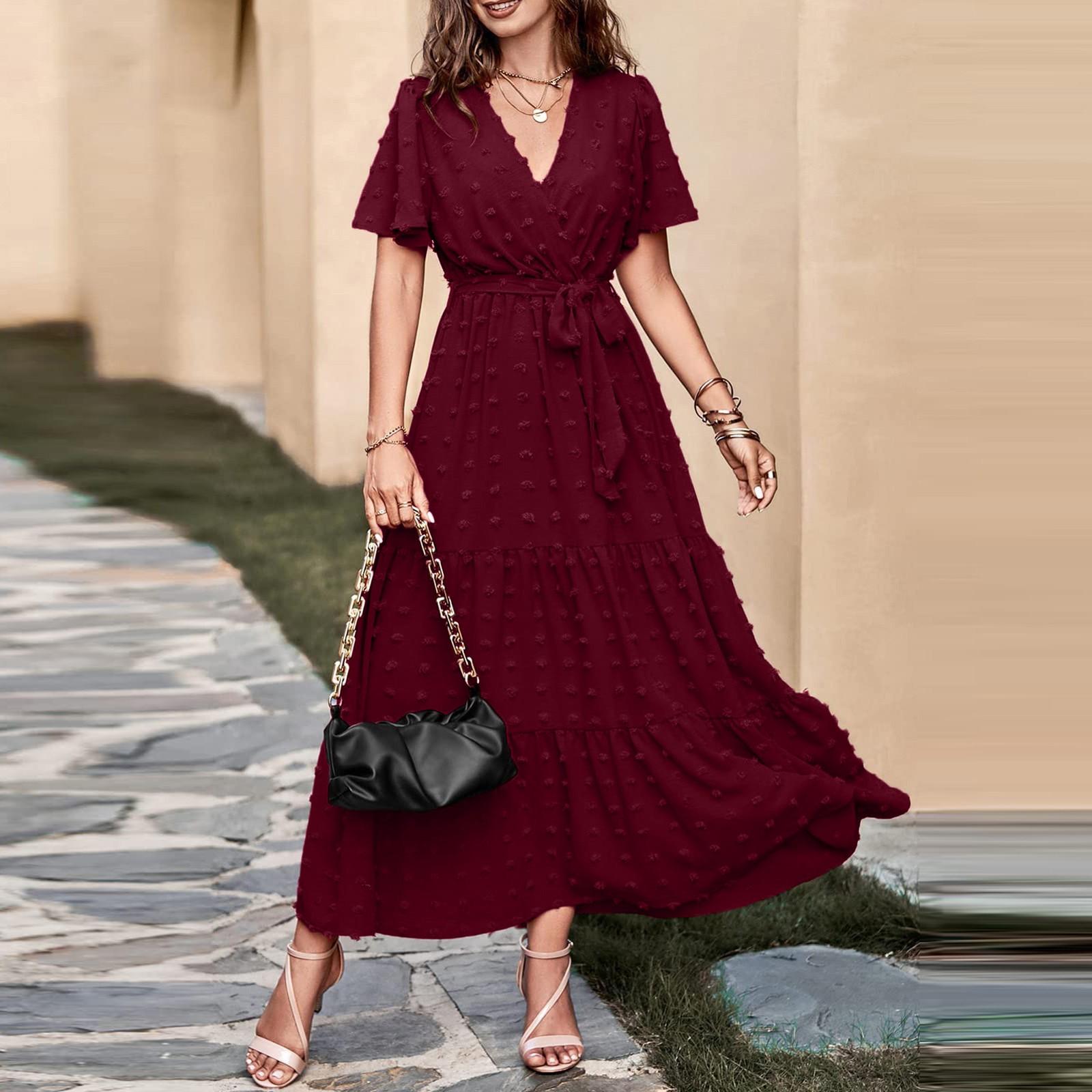 

Женское платье принцессы, сексуальное плиссированное платье с v-образным вырезом на талии и короткими рукавами, карнавальное платье Марди Гра XL винный