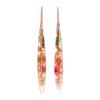 Aluminum Crochet Hook With Resin Floral  Needle For DIY Crafts Portable Handmade Knitting Tool