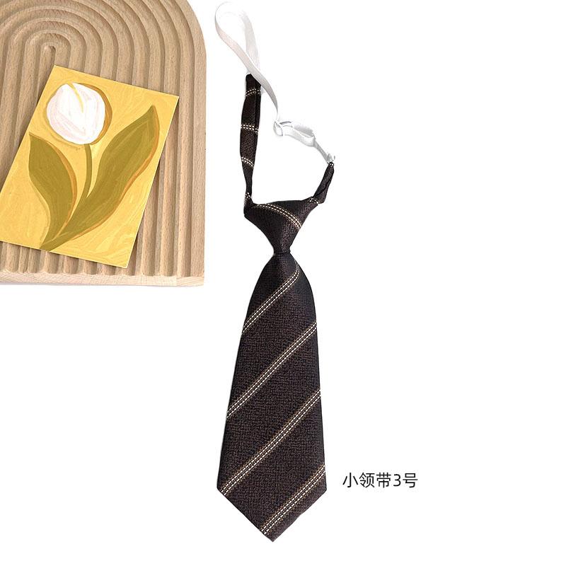 Children's Ladies Solid Color neck tie JK No-Hit Candy Cute Striped Flowers neck tie Small Tie Decorative College Style