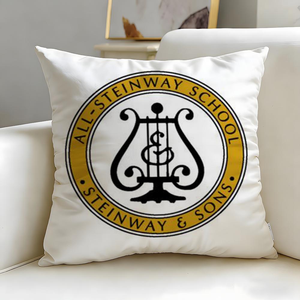 Classic Brand Steinway  Sons Cushion Cover Soft  EasyWash Pillow Case  Versatile for Couch Bed Travel and Office